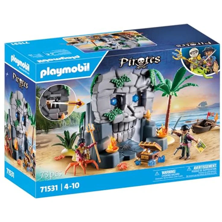 Playmobil® Konstruktions-Spielset Totenkopfinsel (71531), Pirates, (73 St), Made in Europe – Bild 2