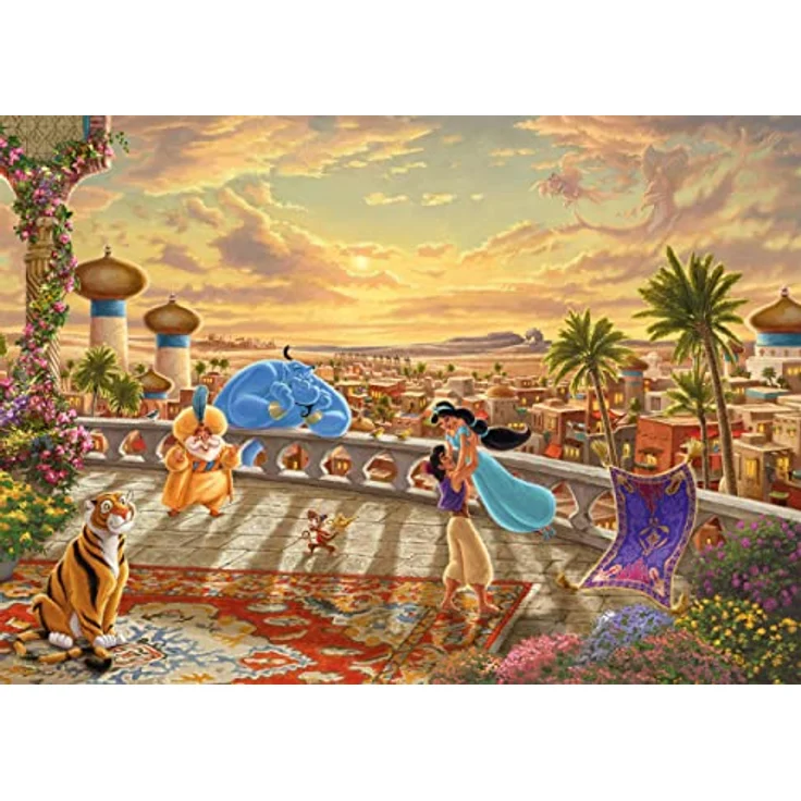 Schmidt Spiele 58032 Thomas Kinkade, Disney, Jasmine Dancing in The Desert Sunlight, 1000 Teile Puzzle, pappe – Bild 4