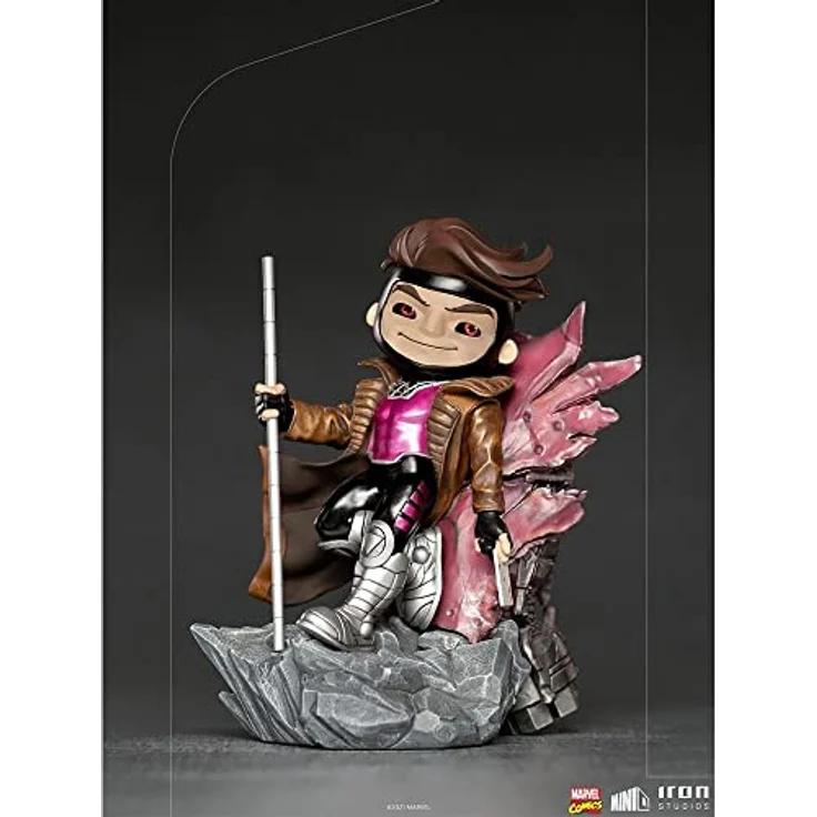 Iron Studios Mini Co. Deluxe PVC Figur Gambit (X-Men), 17 cm, handbemalt, inkl. Sockel zum Aufstellen – Bild 5