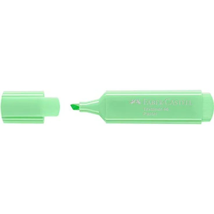 Faber-Castell Textliner TL 46 Pastell, Schaft in Schreibfarbe, mit Clip, lichtgrün – Bild 3