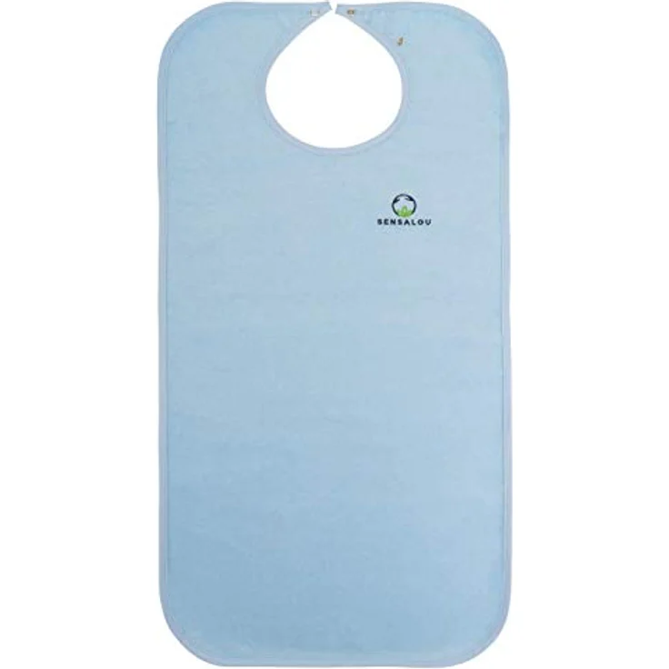 Sensalou Ess-Schürze für Erwachsene, hellblau, wasserdicht, 90x45 cm, beidseitig tragbar, maschinenwaschbar – Bild 2