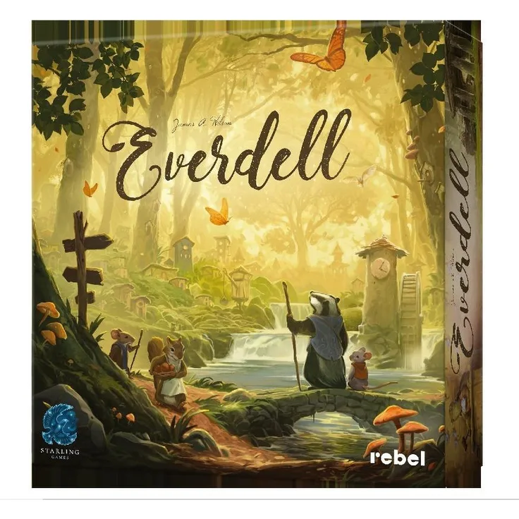Rebel Everdell (Polnische Ausgabe), Brettspiel mit dynamischer Arbeiterzuweisung und 128 Karten