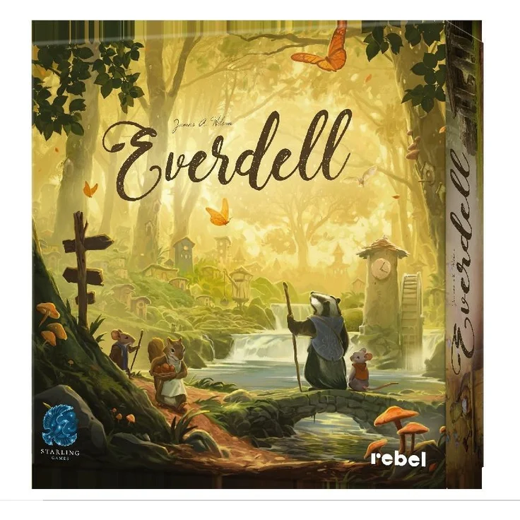 Rebel Everdell (Polnische Ausgabe), Brettspiel mit dynamischer Arbeiterzuweisung und 128 Karten