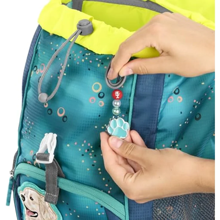 Step by Step Rucksack-Set Kid „Dog Basty“ türkis, ergonomischer Mini-Ranzen mit Sitzkissen und höhenverstellbarem Brustgurt, 13 l – Bild 5