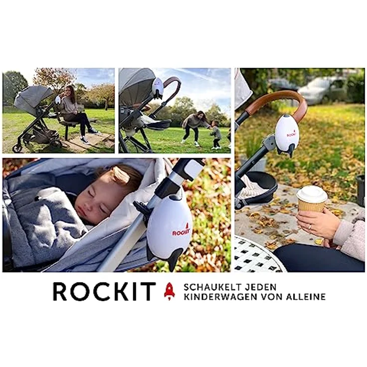 Rockit - Kinderwagenschaukler (wiederaufladbar) mit Halterung - passt auf jeden Kinderwagen – Bild 3