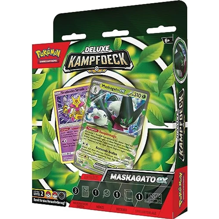 The Pokemon Company Pokémon Deluxe-Kampfdeck Maskagato-ex, 60 Karten mit 310 Lebenspunkten und Spielunterlage – Bild 3