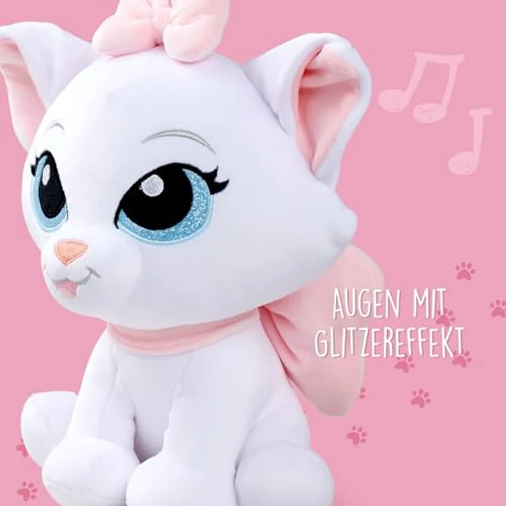 Simba Disney Doorables Marie, 25cm Plüschfigur, weich mit rosa Schleife, geeignet für Kinder ab den ersten Lebensmonaten – Bild 5