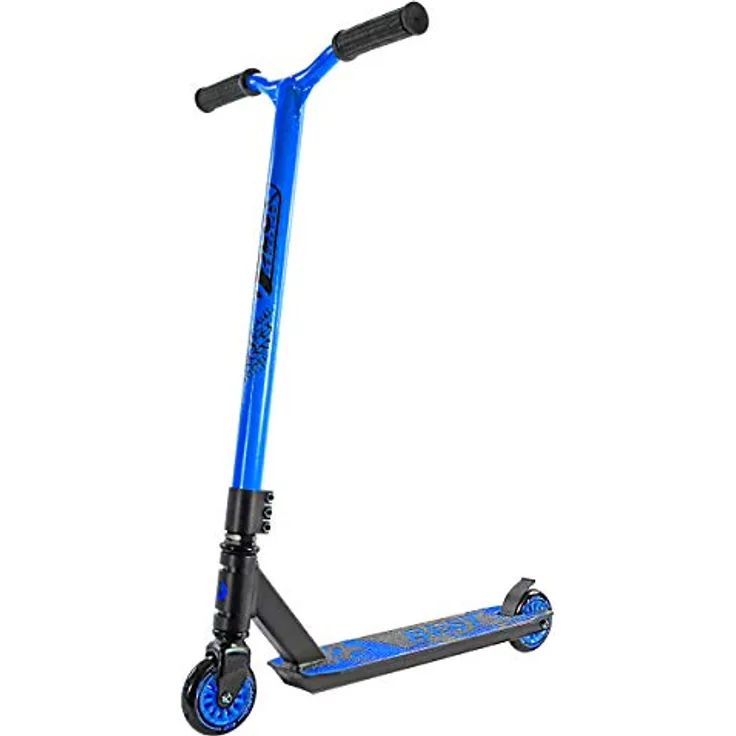 Best Sporting Scooter Erwachsene, Trick-Roller aus Aluminum, schwarz - blau, Stunt-Scooter mit 360-Grad-Lenkung