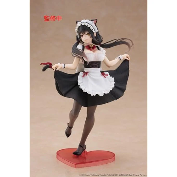 Taito Date A Live V Coreful PVC Statue Kurumi Tokisaki Cat Ear Maid Ver. 18 cm, detailreiche Sammelfigur in Geschenkbox – Bild 3