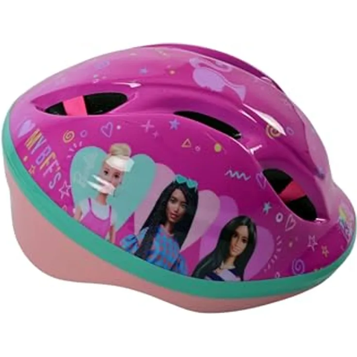 Volare Barbie Fahrradhelm Kinder | Kinderhelm 3 Jahre | Gr. 52-56 | 220g Leicht | TÜV/GS & CE EN 1078 Zertifizierung