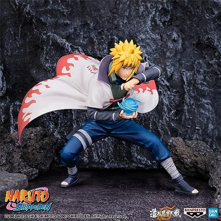 Banpresto BP88614P Minato Namikaze Actionfigur, PVC, 12 cm, Naruto Shippuden, Mehrfarbig, inklusive Basishalter – Bild 5