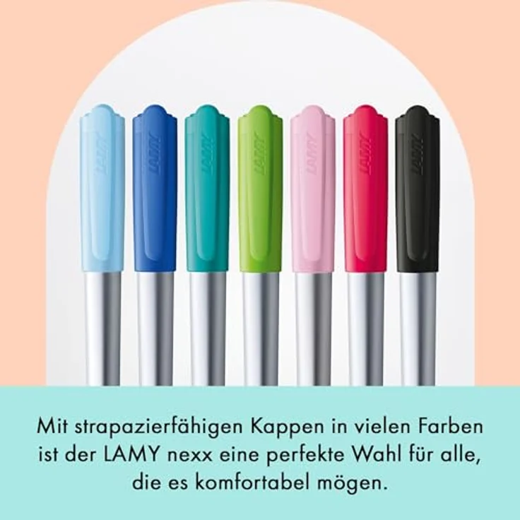 LAMY Füller LAMY nexx 037 SCHWARZ Stärke A, ergonomisches Design, Aluminiumkörper, hochwertige Stahlfeder – Bild 7