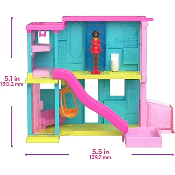 Barbie Mini Barbieland Traumhaus, Puppenhaus mit Überraschungs-Minipuppe, zufälliges Modell – Bild 3