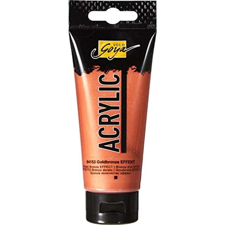 KREUL Solo Goya Acrylic 100 ml Tube goldbronze - Hochpigmentierte, vielseitig einsetzbare Acrylfarbe in Studienqualität, schnell trocknend und wasserfest – Bild 1