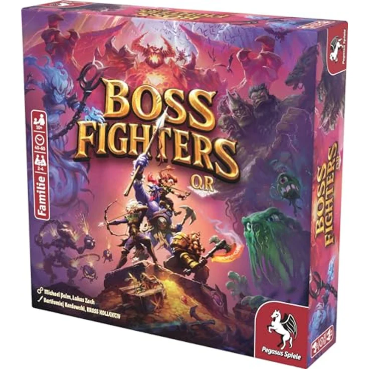 Pegasus Spiele Boss Fighters QR, Kooperatives Kartenspiel mit App-Unterstützung für 2–4 Spieler, dynamische Bosskämpfe – Bild 2