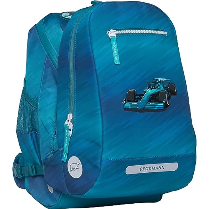 Beckmann Active Air FLX Space Mission, Schulrucksack-Set in Blau mit Sportrucksack, Federmappe, Schlamperetui, Regenhülle und Buttons, ergonomisch – Bild 8