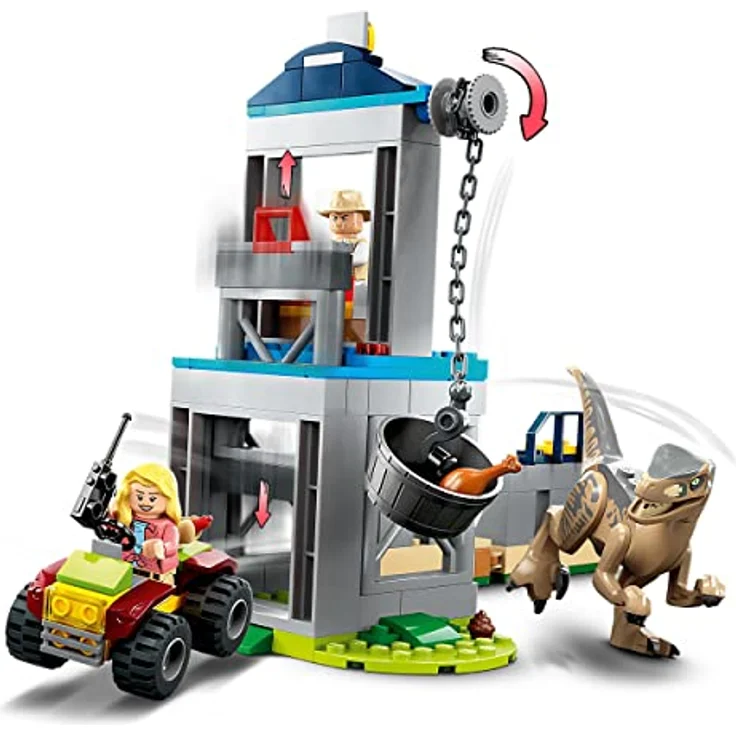 LEGO 76957 Jurassic Park Flucht des Velociraptors, Dinosaurierspielzeug und Buggy-Auto zum Sammeln für Kinder ab 5 Jahren – Bild 3