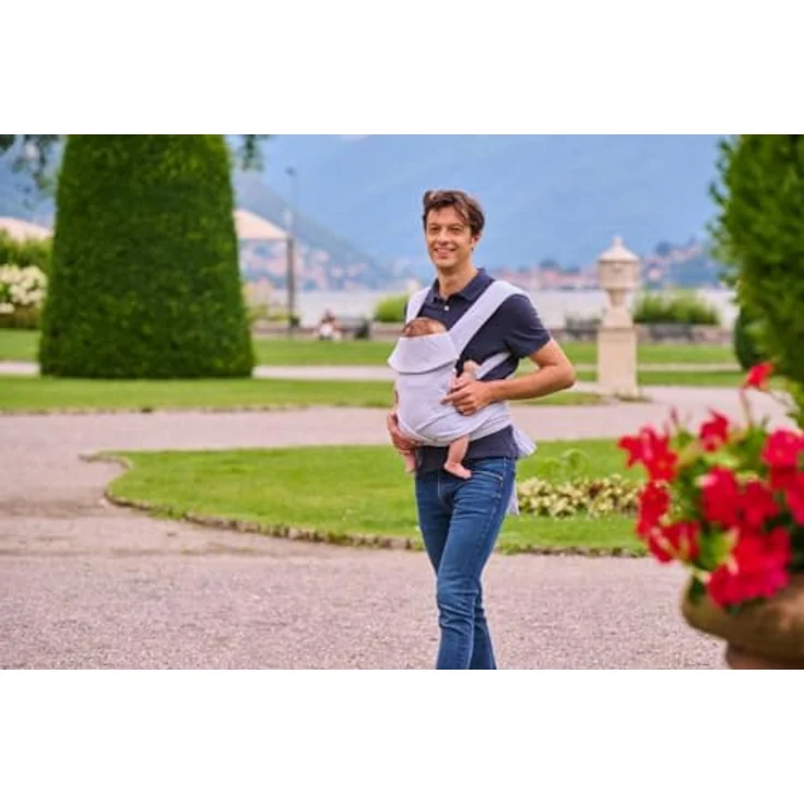 Chicco Boppy Comfygrow Babytrage, ergonomische Bauchtrage für Babys 3,5 - 15 kg, grau, waschbar – Bild 5