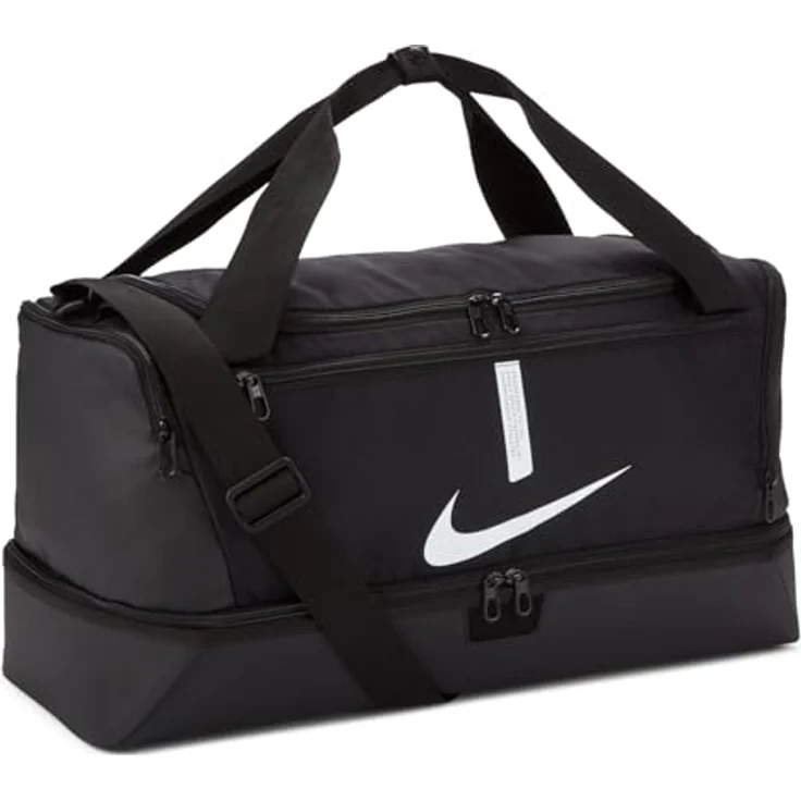 Nike Sporttasche Team M Bag, robuste Sporttasche mit geräumigem Hauptfach, hartem Boden und 37 Liter Volumen, schwarz – Bild 2