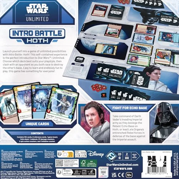 Asmodee Star Wars: Unlimited TCG – Intro Battle Hoth – Sammelkartenspiel-Starter-Set, 2 vorgefertigte Decks für 2 Spieler, ab 12 Jahren, englisch, 20 Minuten Spielzeit – Bild 3