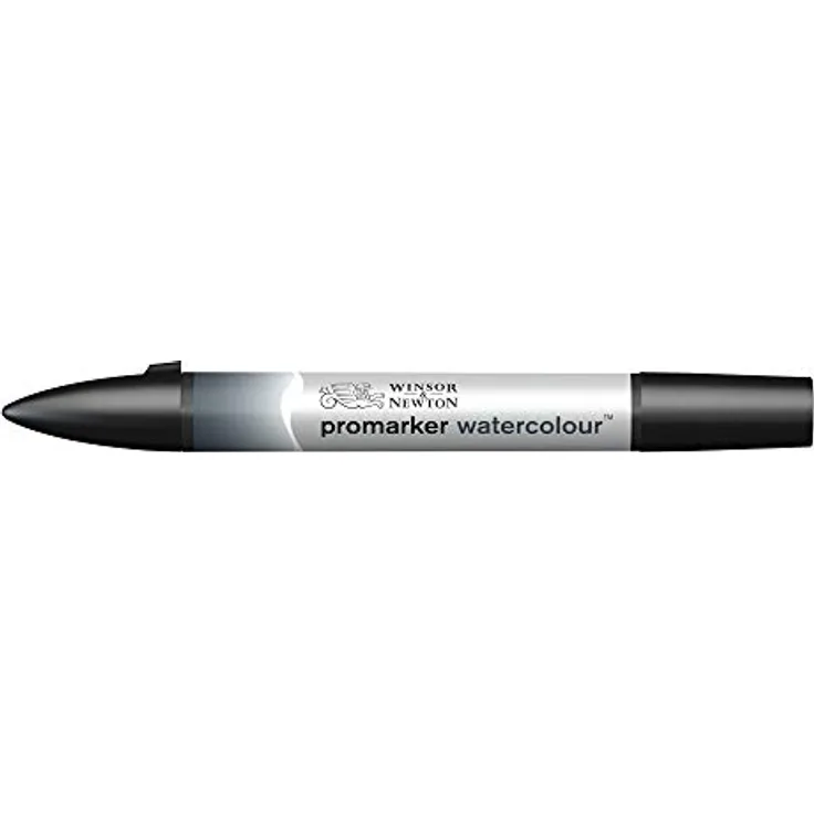 Winsor & Newton 0201465 Aquarellmarker - 2 Spitzen, Pinsel- und feiner Spitze, lichtecht, hochpigmentierte Aquarellfarben für Kalligrafie, Zeichnungen - Paynes Grau