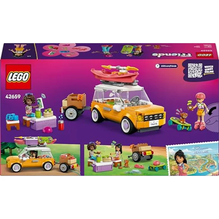LEGO Friends 42659 Abenteuertrip mit Freunden, Bausatz mit 2 Minifiguren, Spielzeug Auto und Zubehör, Mehrfarbig – Bild 8