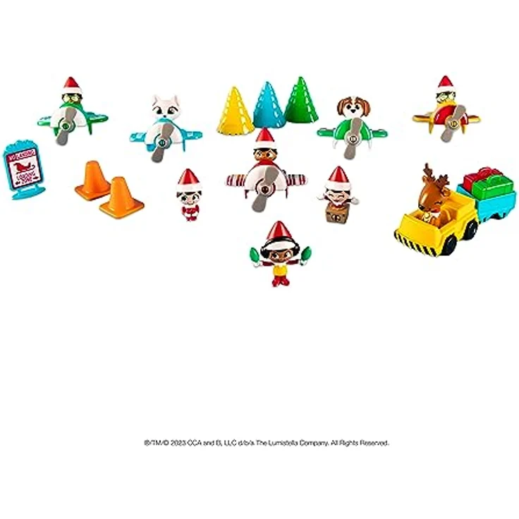 HCM-Kinzel Elf Adventskalender mit Spielmatte und 24 Minifiguren, Flughafen-Design – Bild 4
