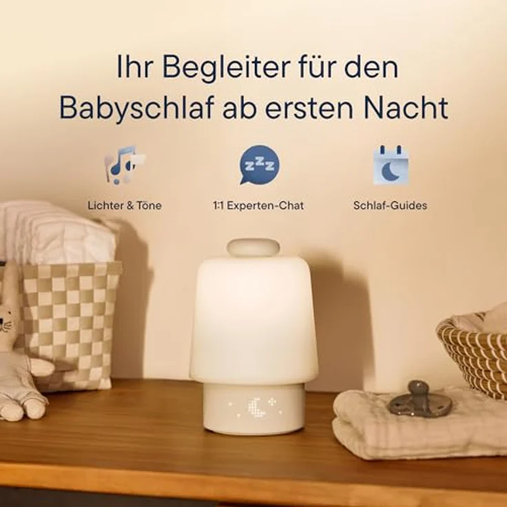 Hatch Baby Soundmaschine & Nachtlicht, Einschlafhilfe mit WLAN-Steuerung und Hatch+ Zugang, Weiß – Bild 3