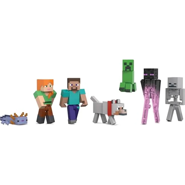 Minecraft Mattel World Builder Set JFG66, Sammelfiguren mit kreativen Spielmöglichkeiten für Kinder – Bild 1