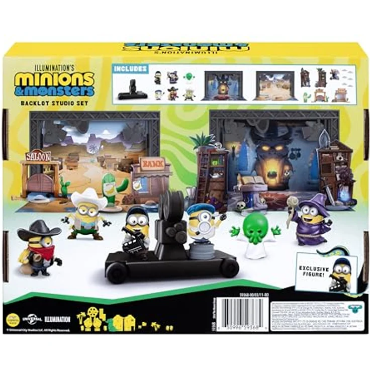 MINIONS Illumination: Minions & Monster Filmset, 2 Soundstages, 6 Mini-Figuren und 6 Requisiten für kreative Monsterfilm-Abenteuer – Bild 3