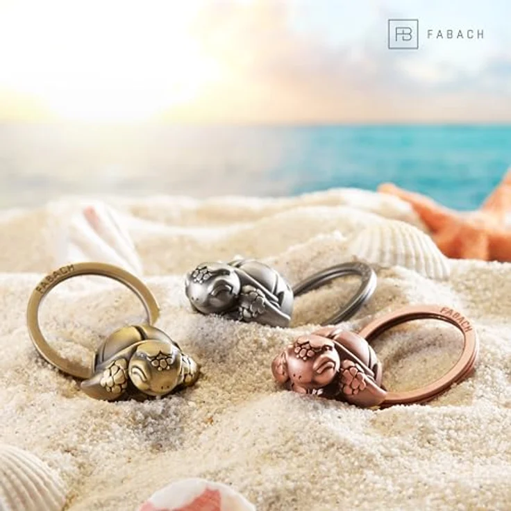 FABACH Baby-Schildkröte Schlüsselanhänger Shelly mit Herz - Süßer Schildkröten Schlüsselanhänger - Liebe Glücksbringer Schildkröte als Geschenk für Partner - Schildkröte Geschenke – Bild 5