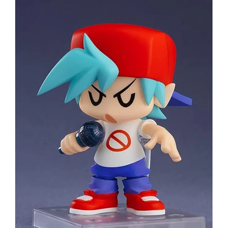 Good Smile Company Friday Night Funkin' Nendoroid Actionfigur Boyfriend, 10 cm, posierbar mit 3 austauschbaren Gesichtern und Zubehör – Bild 3