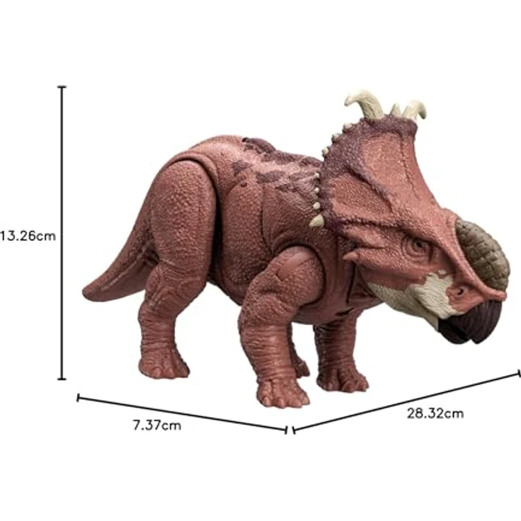 Mattel® Actionfigur Jurassic World Wild Roar Pachyrhinosaurus, mit Kopfstoßangriff und Brüllgeräusch, Bewegliche Gelenke und Nackenschild – Bild 8