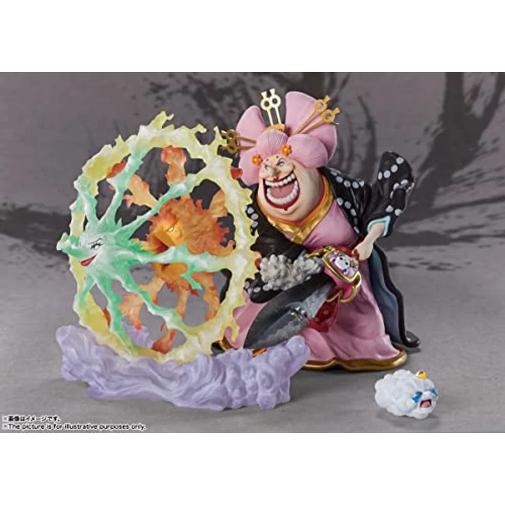 TAMASHII NATIONS - One Piece - Charlotte Linlin (Oiran Olin Battle of Monsters on Onigashima), Bandai Spirits Figuarts Zero, Sammelfigur - Big Mom Piraten Anführerin in Oiran-Olin-Form, bunt – Bild 5