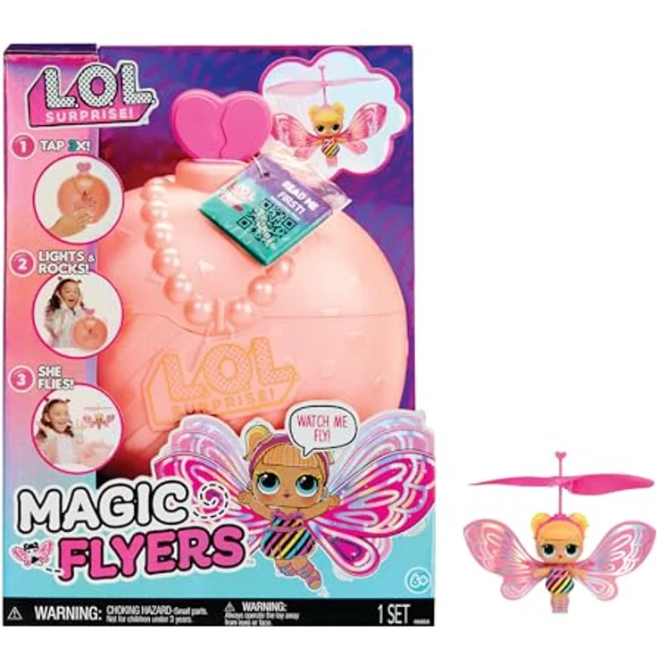 LOL Surprise Magic Flyers - Flutter Star - Handgesteuerte fliegende Puppe - Sammlerpuppe mit Touch-Flasche zum Auspacken - Ideal für Mädchen ab 6 Jahren – Bild 2
