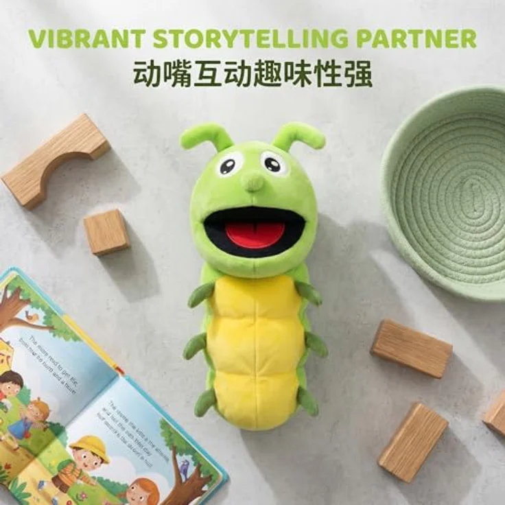LOMTRATS Insekten-Handpuppen, 40 cm große Puppen mit beweglichen offenen Mündern für fantasievolles Spiel, Bienen, Schmetterlinge und Libellen, ideal für Geschichtenerzählen und Geburtstagsgeschenke – Bild 3