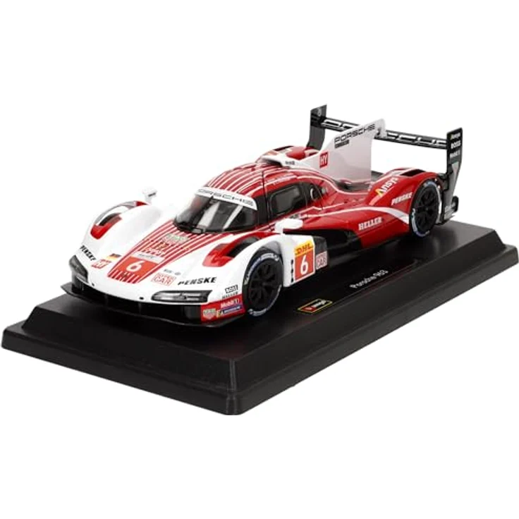 Bburago Porsche Penske 963#6, Diecast-Auto im Maßstab 1:24, rot-weiße Detailgenauigkeit, Türen zum Öffnen, Porsche-Lizenz, Alter 3+ – Bild 1