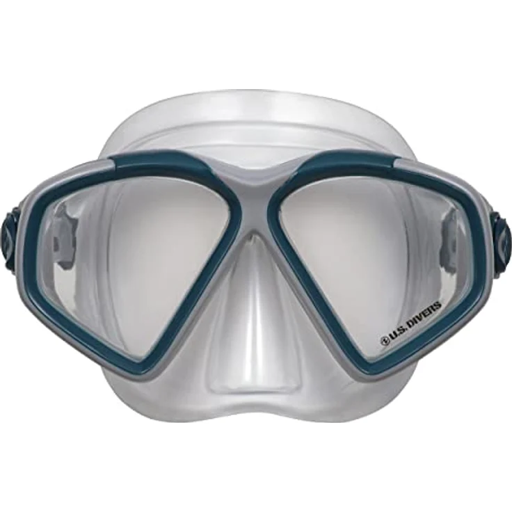US Divers, Schnorchelset Cozumel für Erwachsene, Maske, Schnorchel und Flossen Grey Navy Blue, L – Bild 3