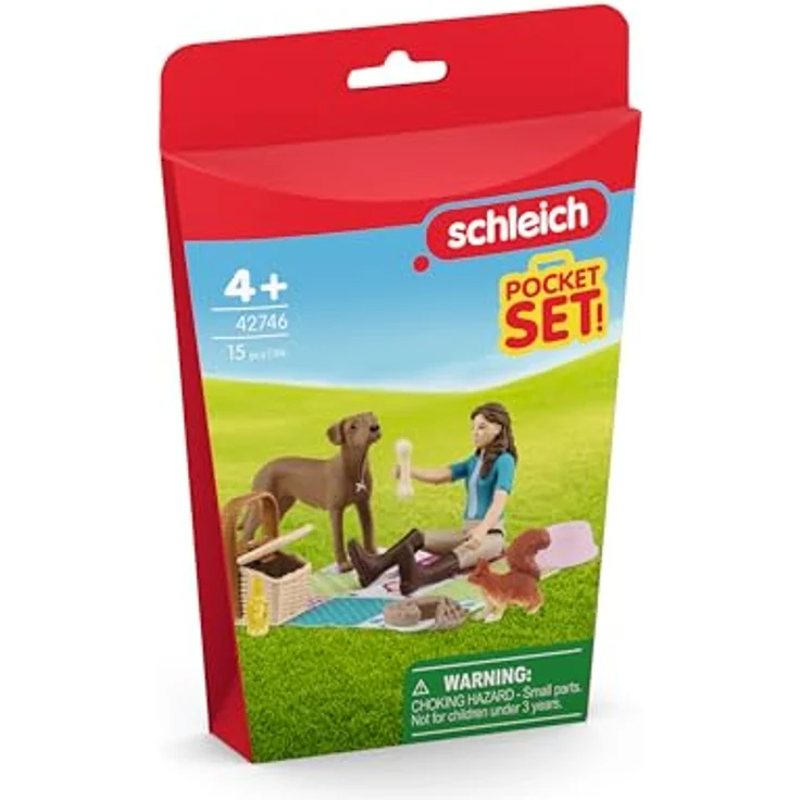 Schleich Picknick mit Lisa - Mini-Playset mit vollbeweglicher Figur, inklusive Picknickdecke und Zubehör, 11,5 x 11,5 x 8,8 cm, erschienen 2025 – Bild 2