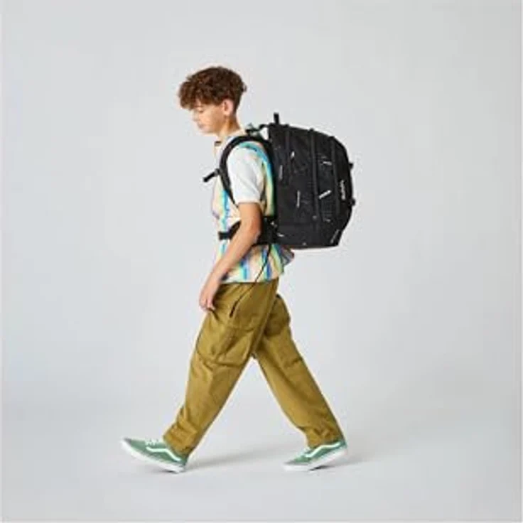 Satch Schulrucksack Pack, ergonomischer Schulrucksack mit 2 Hauptfächern, 45 cm, Ninja Matrix, leicht und robust, gepolstertes Laptopfach – Bild 7