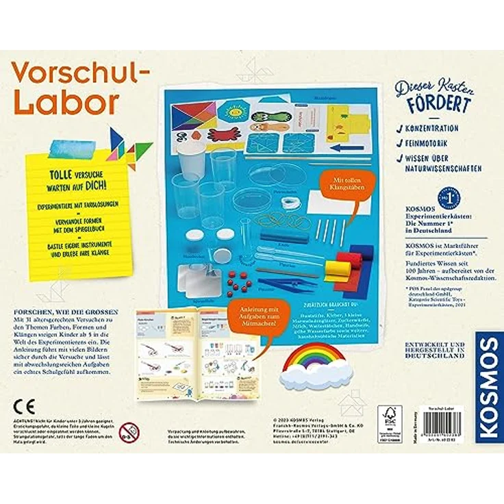 KOSMOS 602383 Vorschul-Labor - Experimente für Vorschulzeit, Experimentierkasten für Kinder ab 5 Jahren, Experimentierkasten für Vorschulkinder – Bild 2