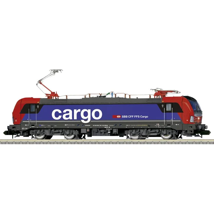 MiniTrix 16837 N E-Lok BR 193 Vectron der SBB, Digital-Decoder und Geräuschgenerator, 4 Achsen angetrieben, Fahrtrichtungsabhängiges Dreilicht-Spitzensignal, Länge 119 mm