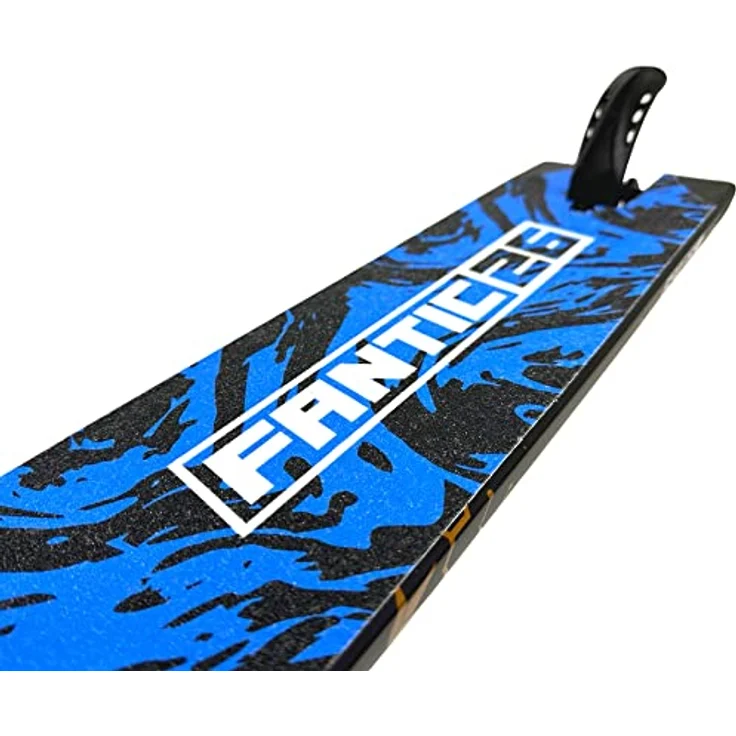 Fantic26 Stuntscooter Fantic26 Stunt-Scooter Griptape 58,5cm x 15,5cm Swirl Schwarz/Blau, reißfestes/wasserfestes PVC Material, extra starker Kleber – Bild 4