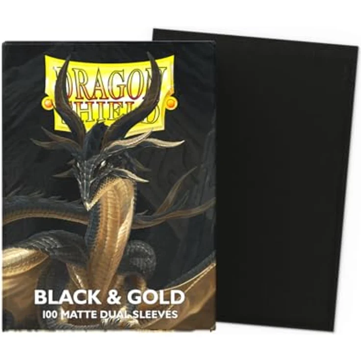 Dragon Shield Matte Dual, Kartenaufbewahrung für Sammelkarten, schwarz & gold – Bild 2