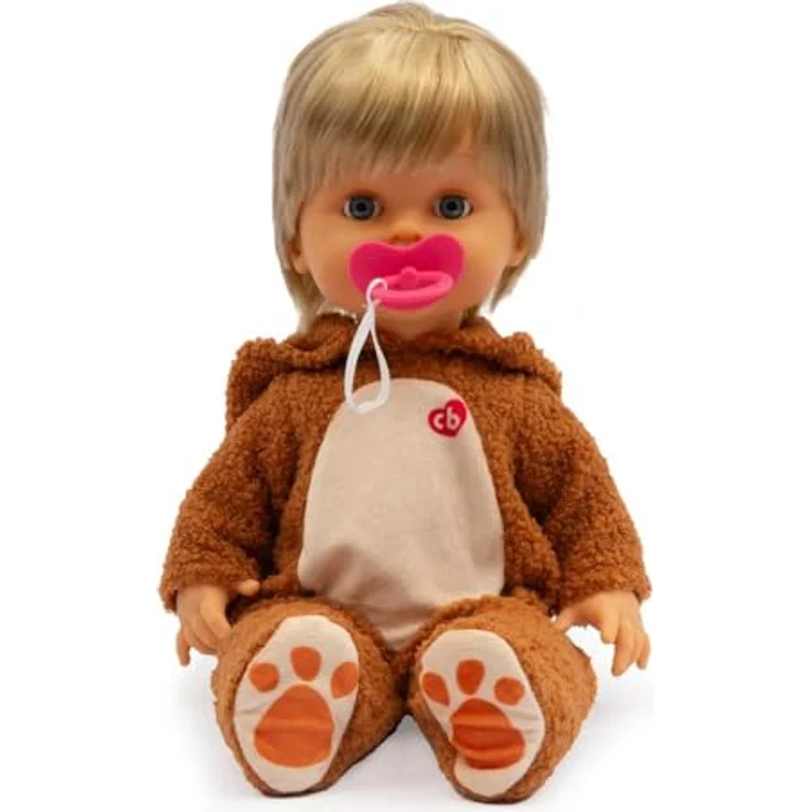 Giochi Preziosi Cicciobello Teddy Bear, Interaktive Puppe 42 cm mit Teddy-Bären-Overall, weint und beruhigt sich mit Schnuller, ab 2 Jahren – Bild 2