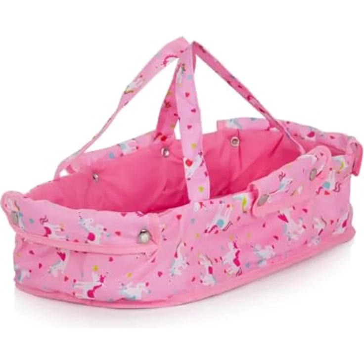 Chipolino Puppenwagen Dora, klappbar mit Softtragetasche, verstellbarem Sonnendach, Aufbewahrungskorb, Farbe: rosa – Bild 5