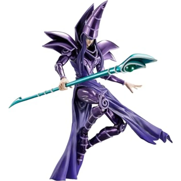 TAMASHII NATIONS Yu-Gi-Oh! Dark Magician, S.H.MonsterArts Actionfigur mit austauschbaren Teilen, Effekten und exklusivem Zubehör – Bild 1