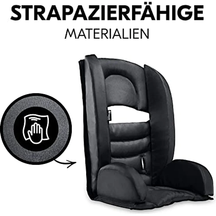 Hauck Sitzverkleinerer für Fahrradanhänger Bike Trailer Comfort Seat für Kinder ab 6 Monate, Geeignet für 5-Punkt-Gurt, Kompatibel mit hauck Dryk Duo, Stabile Seiten Weiche Polsterung (Black) – Bild 7