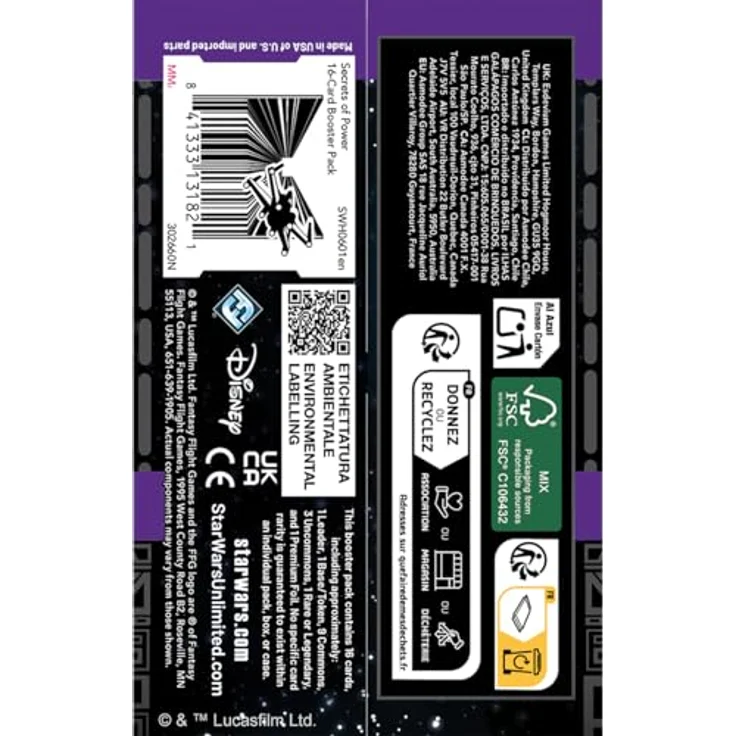 Asmodee Star Wars: Unlimited TCG - Secrets of Power Booster mit 16 Karten, 1 Seltene/Legendäre Karte, Englisch, für 2+ Spieler, ab 12 Jahren – Bild 2
