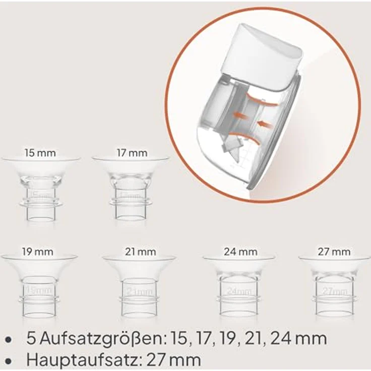 Lionelo Fidi Free Lumi, elektrische Milchpumpe aus Silikon mit einfacher Reinigung und leisem Betrieb – Bild 5